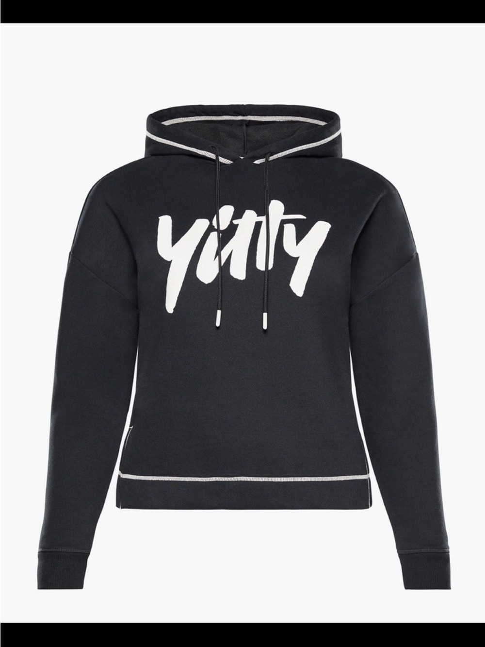 YITTY Black Hoodie with White Logo 3X